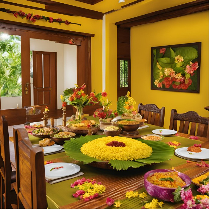 Decorate the dining area for the onam sadya_JSW_paints